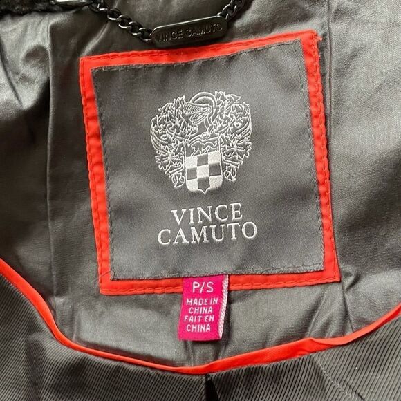 VINCE CAMUTO Winter Down  Puffer Coat Parka Hood Black S - Picture 7 of 8